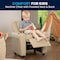 Flash Furniture Kids Recliner, 21-1/2" to 36-1/2" x 27", Upholstery Color: Beige DG-ULT-KID-BGE-GG - alternate 3